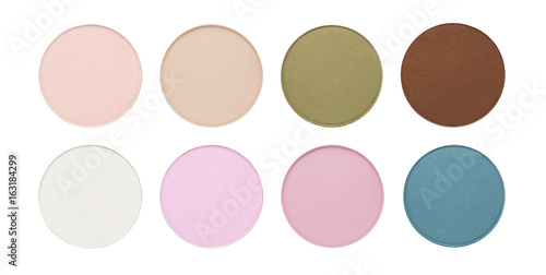 Tableau sur toile Satin blusher or eyeshadow isolated on white background