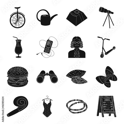 bar, food, party, Dacha and other web icon in black style.equipment, education, insect icons in set collection.