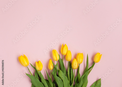 Yellow bunch of tulips