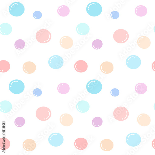 cute colorful bubbles seamless vector pattern background illustration