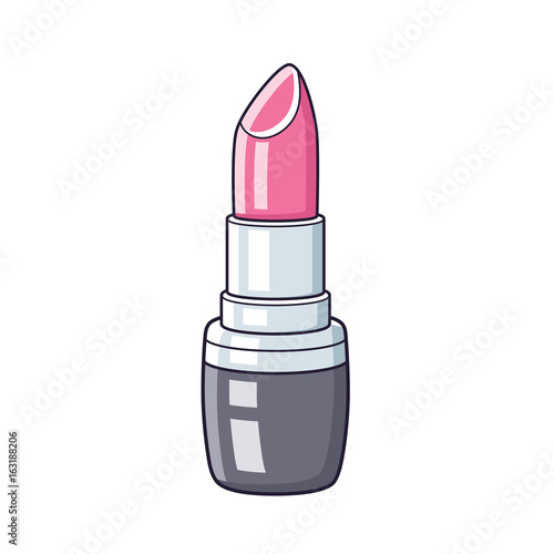 Pink lipstick vector isolated.