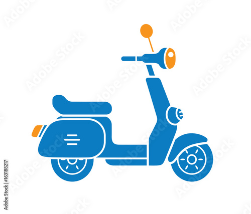 Scooter vector icon isolated.