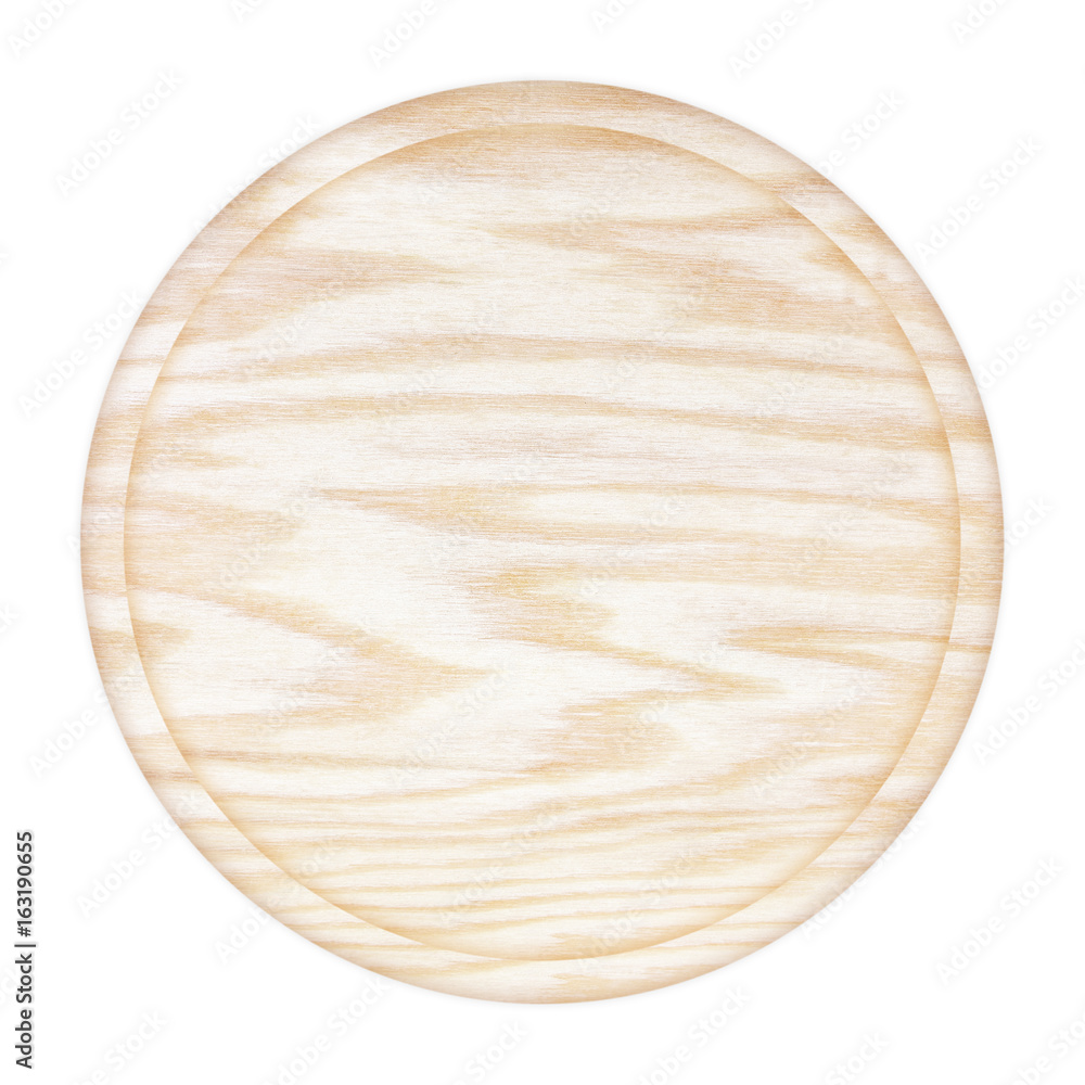 round wooden plate top view on white background round wooden plate top view on white background