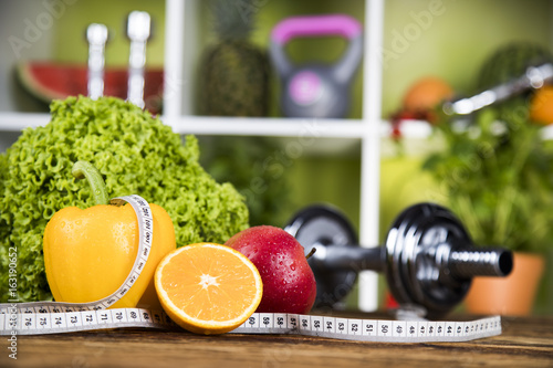 Fresh food and measure tape,Sport diet