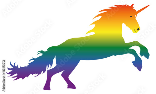 Illustration Rainbow Flag Unicorn