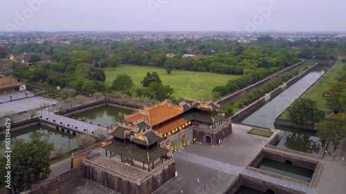 Aerial of Imperial Royal Palace, Hue, Vietnam