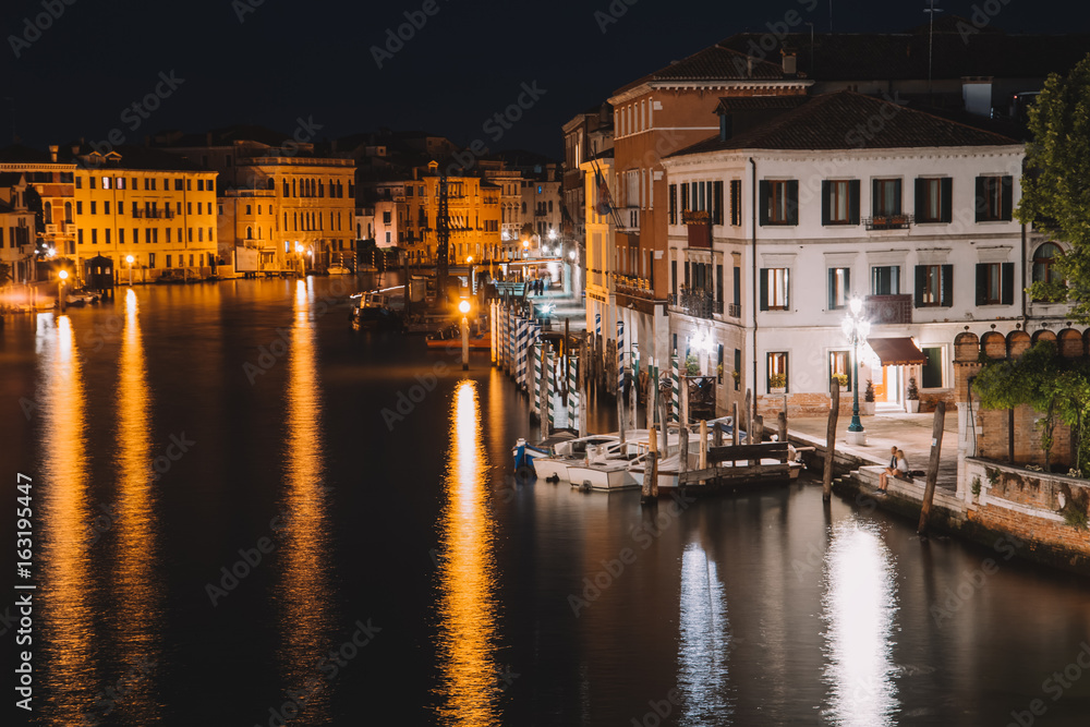 Venice city at summer night. Italy, Europe