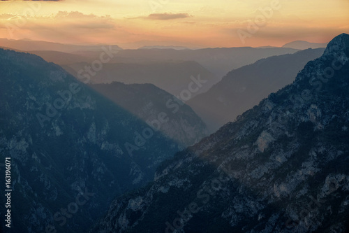Twilight On Canyon of Tara River, Montenegro