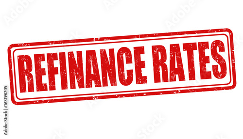 Refinance rates sign or stamp