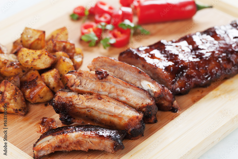 Honey glazed pork ribs Honey glazed pork ribs