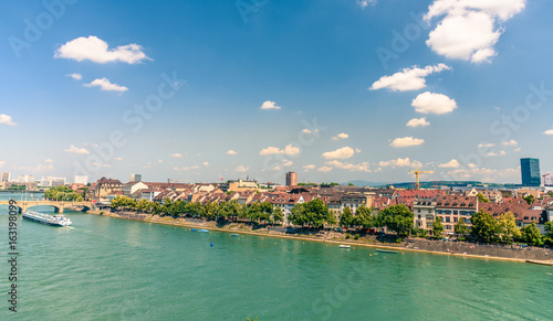View of the historical district of Basel in Switzerland