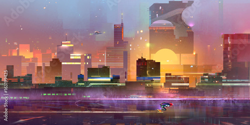 Obraz miasto przyszłości