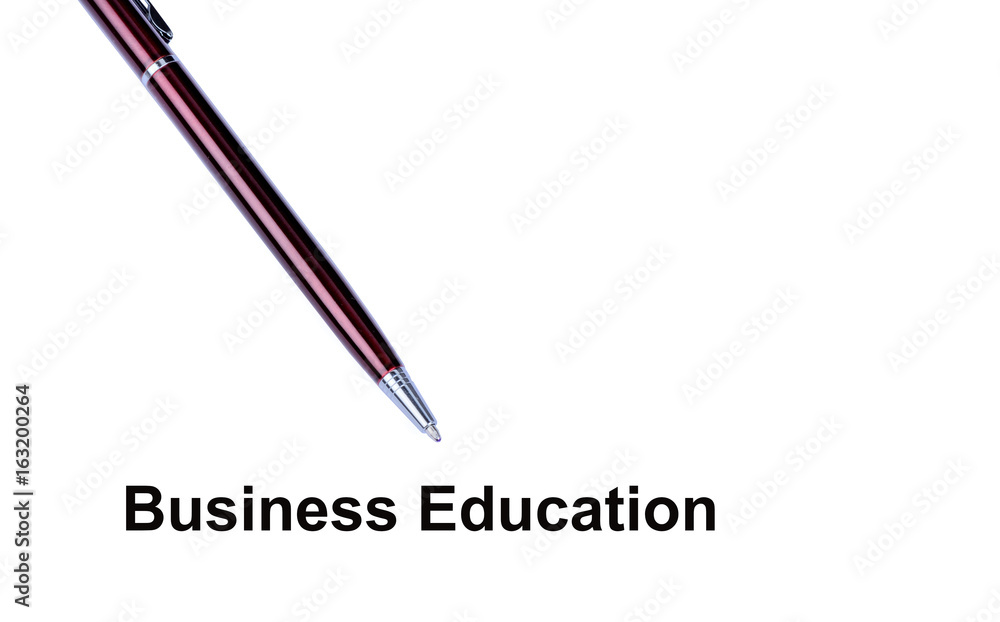 The words Business Education on white background The words Business Education on white background