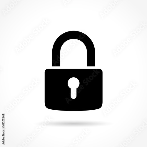 padlock icon on white background