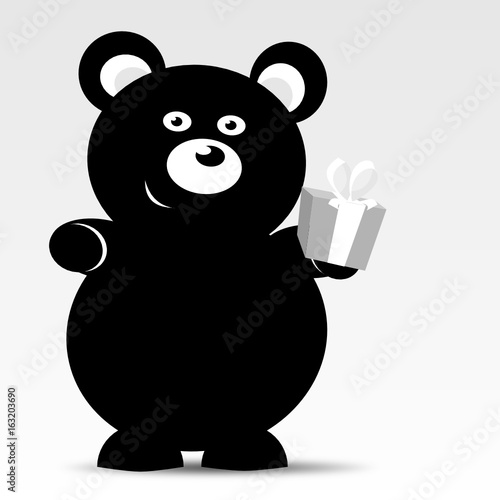 Bär mit Geschenk