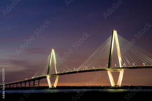 Ravenel Bridge Dark Sunset - Charleston, SC