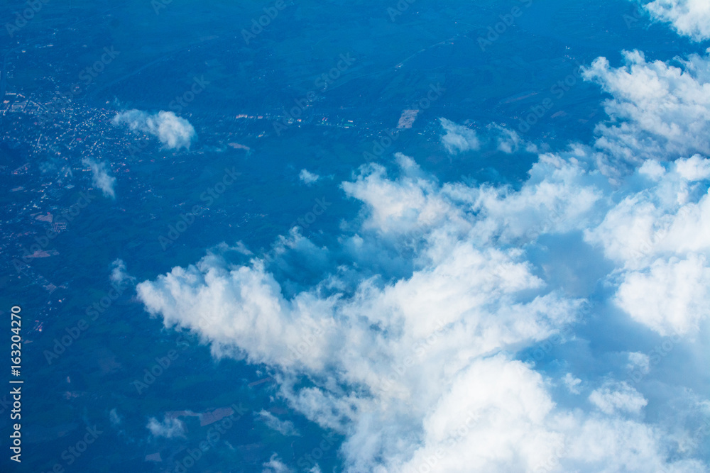 beautiful Cloud on blue sky, view from plane beautiful Cloud on blue sky, view from plane