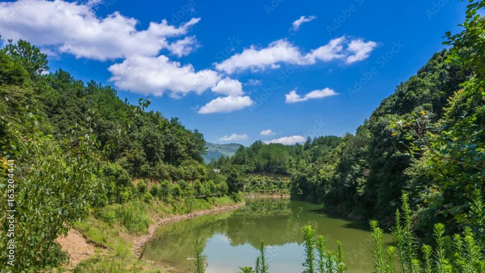 Mountain and lake Time Lapse,Time Lapse of Chinese landscape,xiandao lake in hubei Mountain and lake Time Lapse,Time Lapse of Chinese landscape,xiandao lake in hubei