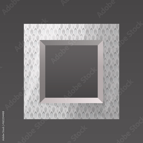 metal printed frame blank for your text, photo or design eps10 isolated vector illustration