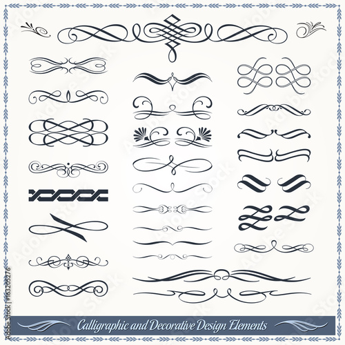 Calligraphic and Decorative Design Patterns Collection