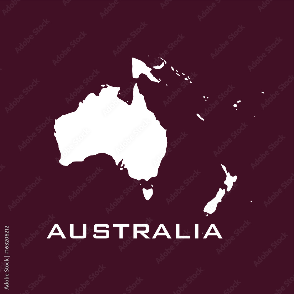 Australia map vector illustration