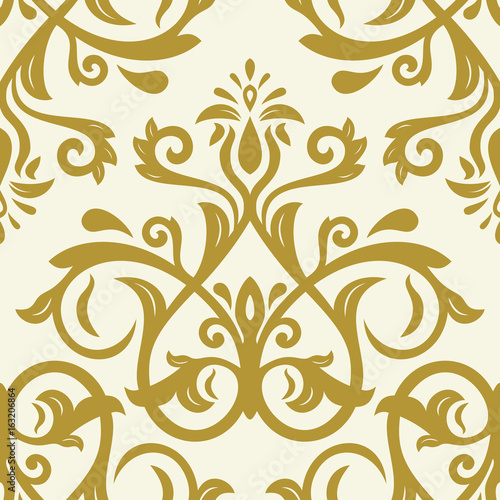 Classic seamless vector golden pattern. Traditional orient ornament. Classic vintage background