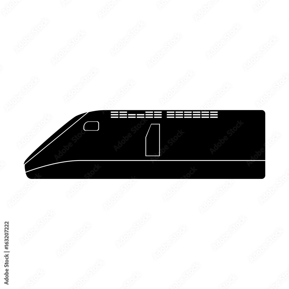 Speed train the black color icon . Speed train the black color icon .