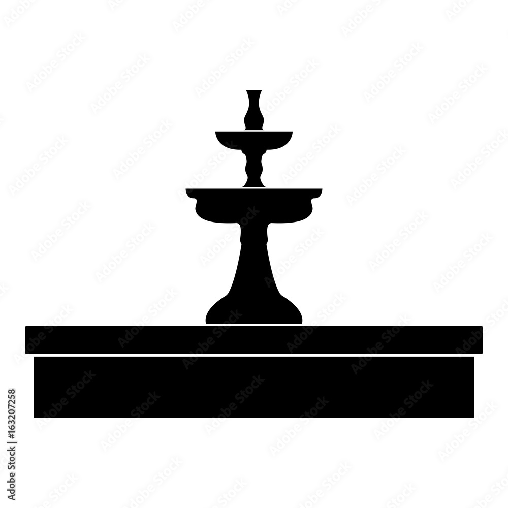 Fountain the black color icon . Fountain the black color icon .