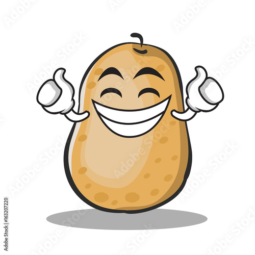 Proud potato character cartoon style