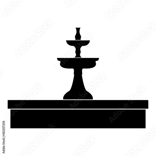 Fountain the black color icon .