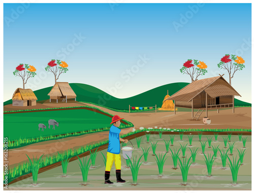 lifestyle of farmer vector design