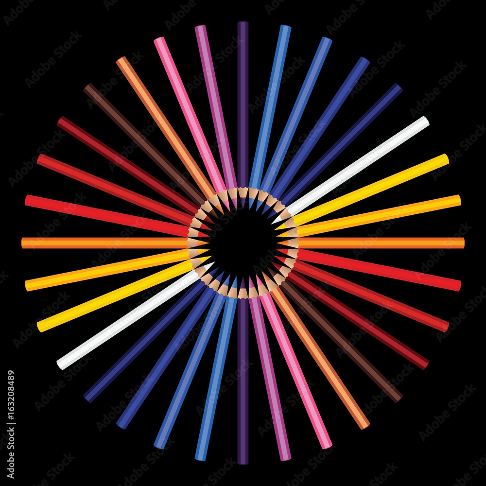 Obraz premium Colored Pencils Background