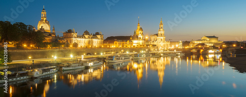 Evening panorama of Dresden, Saxony, Germany