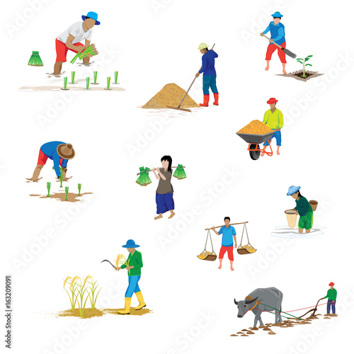 farmer cartoon shape vector design