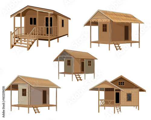 beautiful hut vector design