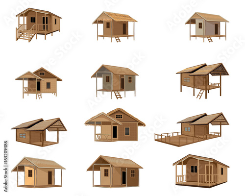 beautiful hut vector design