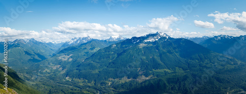 Mountains, Valleys, and Clouds Panorama