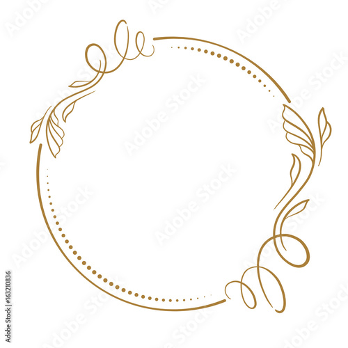 Vector floral vintage frame