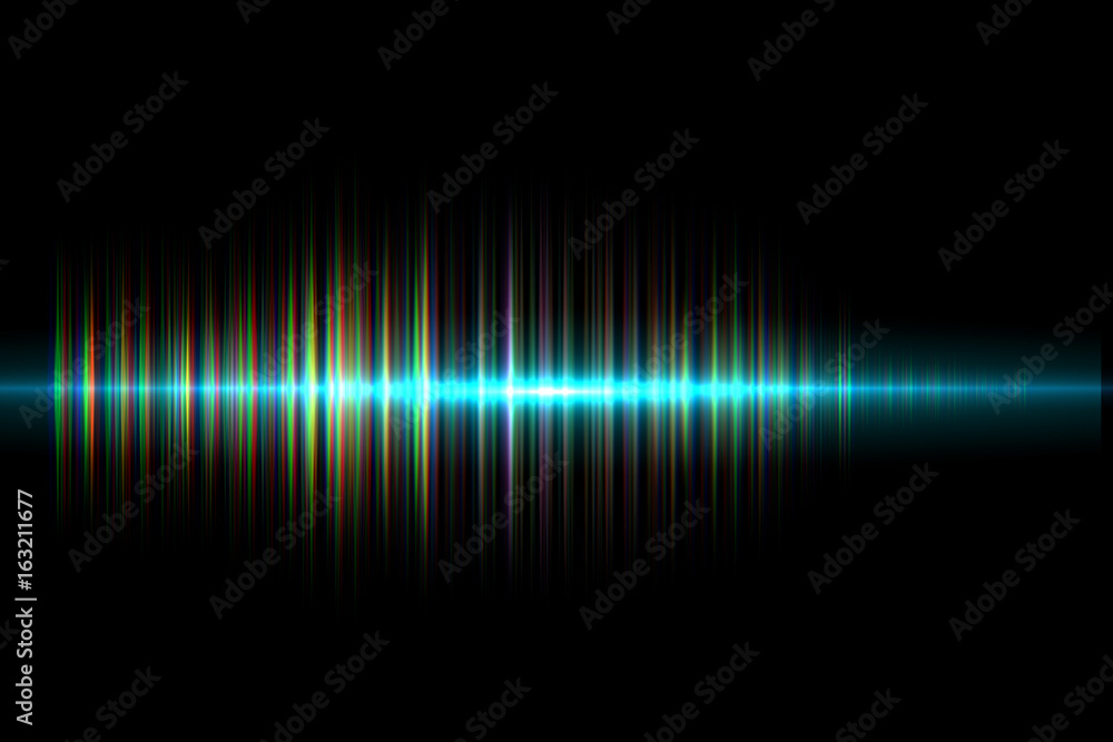 digital  neon sound waves. Music  colorful musical bar in dark background.glowing particles and wireframe for  technology concept. abstract background