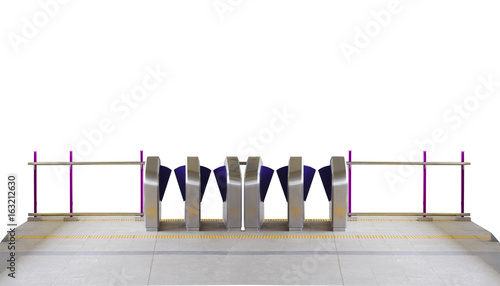 the entrance to the Metro station with sign board.