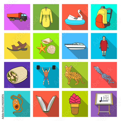 medicine, hygiene, shopping and other web icon in flat style.leisure, textiles, cooking icons in set collection.