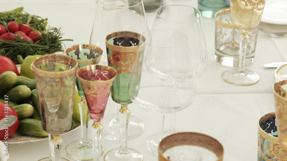 Serving of a festive table Serving of a festive table