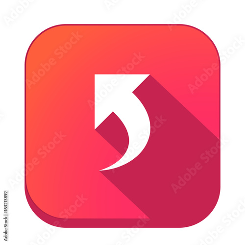 ikona z długim cieniem na tle zaokrąglonego kwadratu