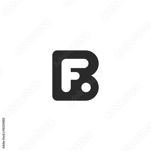 Monogram logo made from black letters B and F