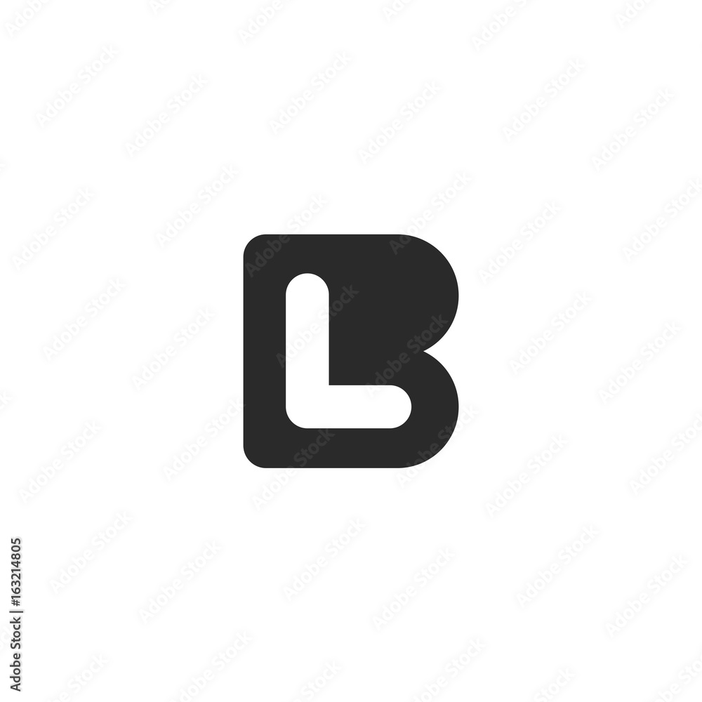 Monogram logo made from black letters B and L Monogram logo made from black letters B and L