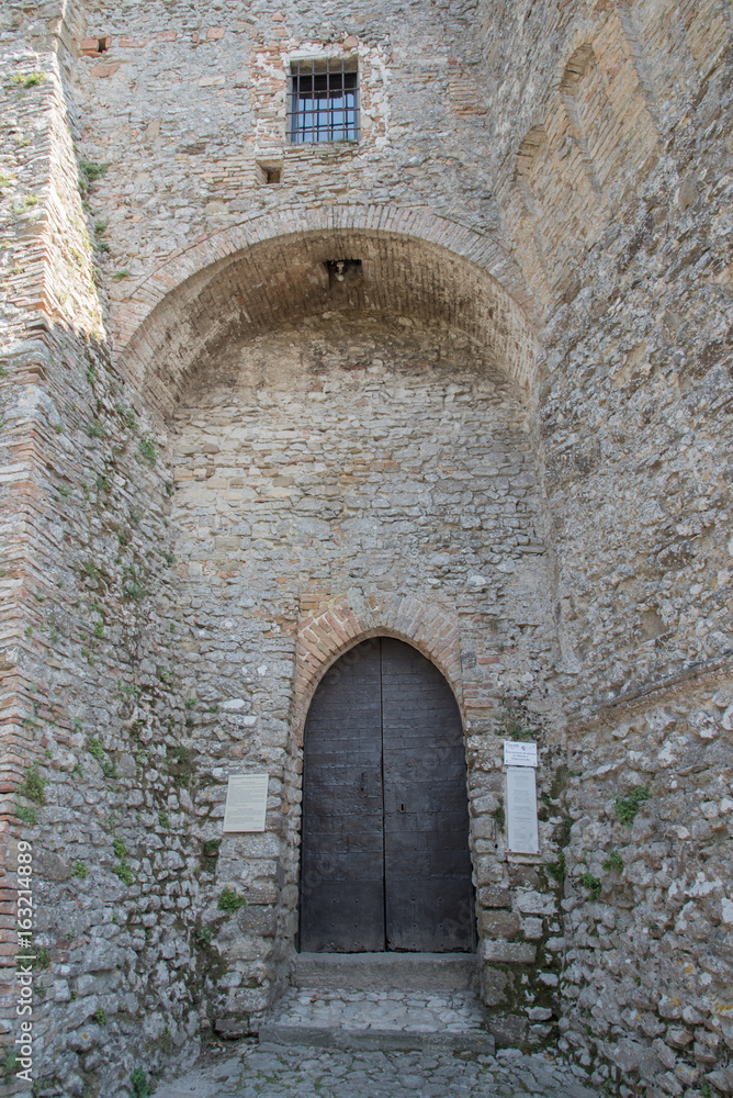 The fairy village of Torriana. The legend of Azzurrina's ghost. Rimini.