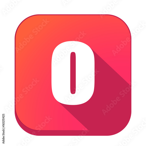 ikona z długim cieniem na tle zaokrąglonego kwadratu