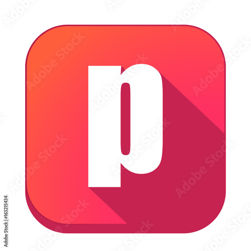 ikona z długim cieniem na tle zaokrąglonego kwadratu