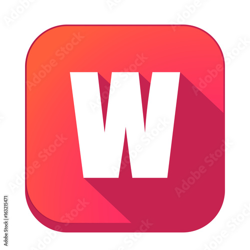 ikona z długim cieniem na tle zaokrąglonego kwadratu