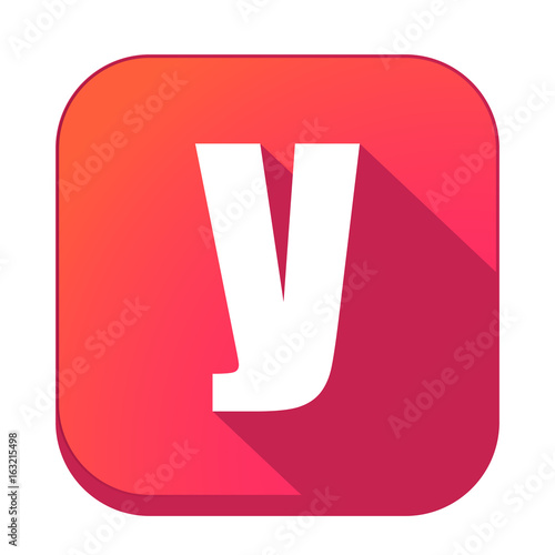 ikona z długim cieniem na tle zaokrąglonego kwadratu